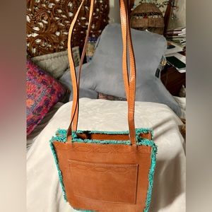Vintage Wilson's leather handbag, funky!